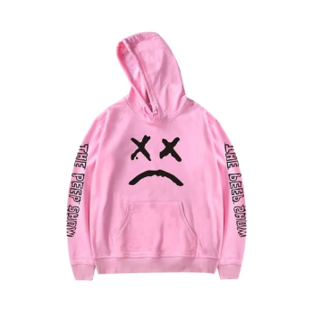 The Peep Show Printed Hoodie Pink & Black