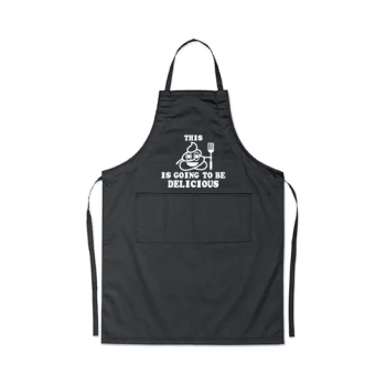 This Is Going To Be Delicious Printed Apron Black/White, 98 x 69.5cm