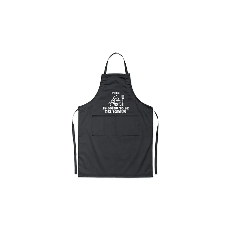 This Is Going To Be Delicious Printed Apron Black/White, 98 x 69.5cm
