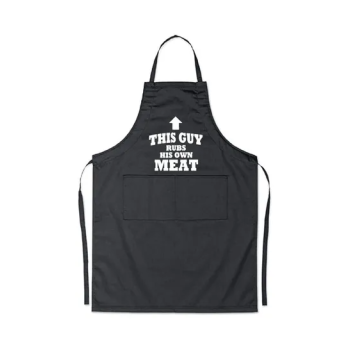 This Guy Rubs His Own Meat Printed Apron Black 98x69.5 cm