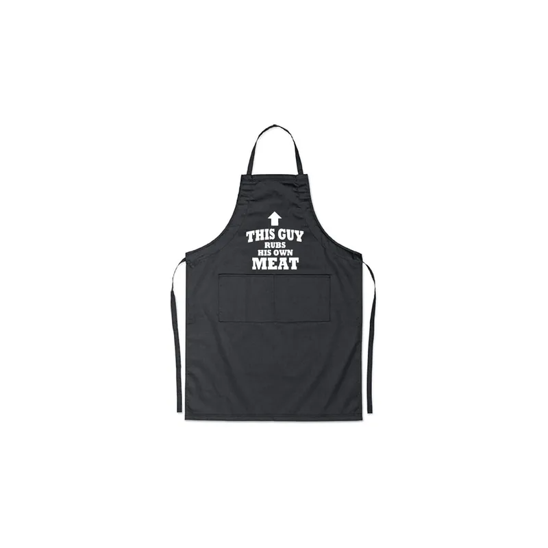 This Guy Rubs His Own Meat Printed Apron Black 98x69.5 cm