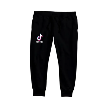 Tik Tok Print Hoodie And Pants Set Black