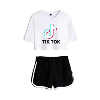 Tik Tok Print T-Shirt And...