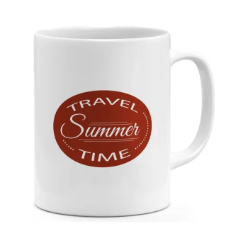 Travel Summer Time Coffee Mug, White