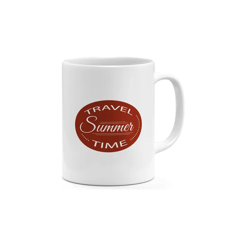 Travel Summer Time Coffee Mug, White