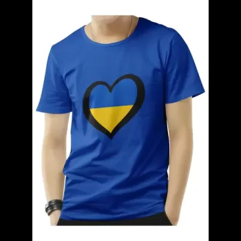 Ukraine Heart Blue T-shirt