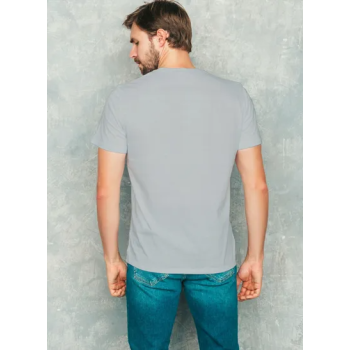 Ukraine Heart Graphic Crew Neck Grey T-shirt