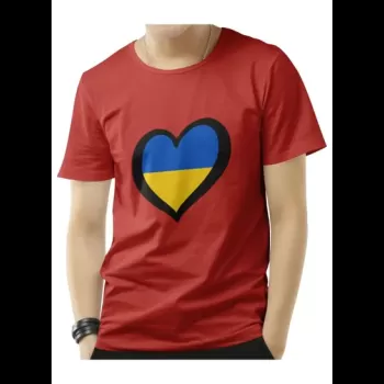 Ukraine Heart Red T-shirt