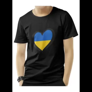 Ukraine Heart Round Neck...