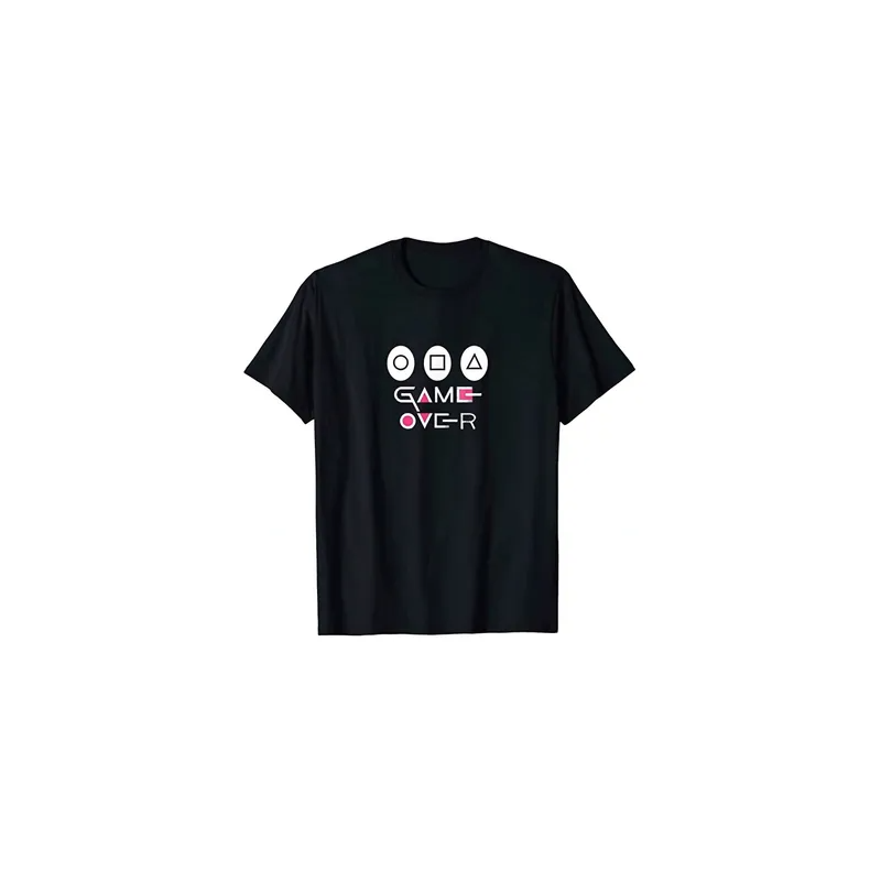 Unisex Adult Korean Tv Series Squid Mask Game T-Shirts Collection Game Over Printed