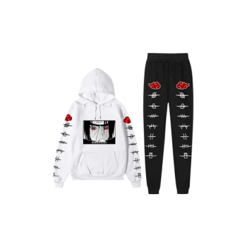 Unisex adult Naruto Sweatshirt and Pants Anime Sportswear Sets Naruto Hoodie and Sweatpants 1