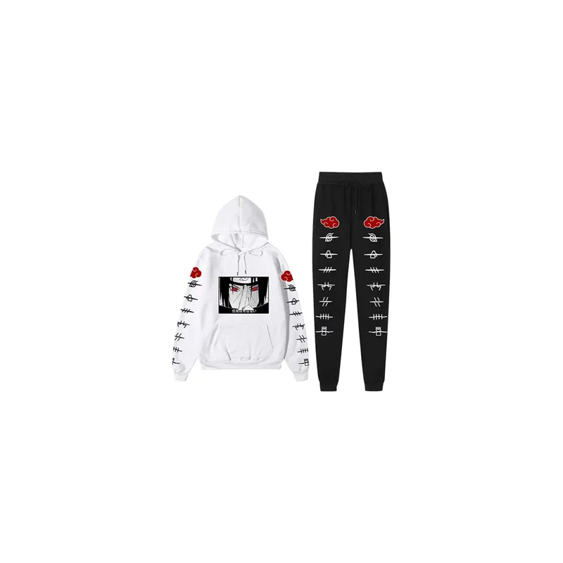 Unisex adult Naruto Sweatshirt and Pants Anime Sportswear Sets Naruto Hoodie and Sweatpants 1