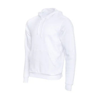 Unisex White Plain Hoodie With Pocket For Adults