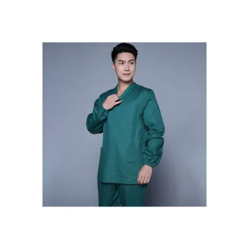 V-Neck Solid Pockets Medical Suit