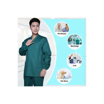 V-Neck Solid Pockets Medical Suit