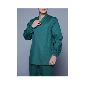 V-Neck Solid Pockets Medical Suit