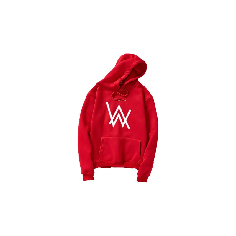 Warm Thicken Fleece Hooded Sweatshirt Red