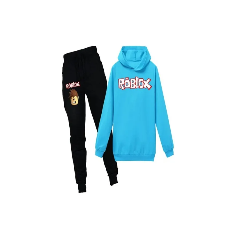 Generic Roblox Set Unisex for Kids Black/Sky Blue