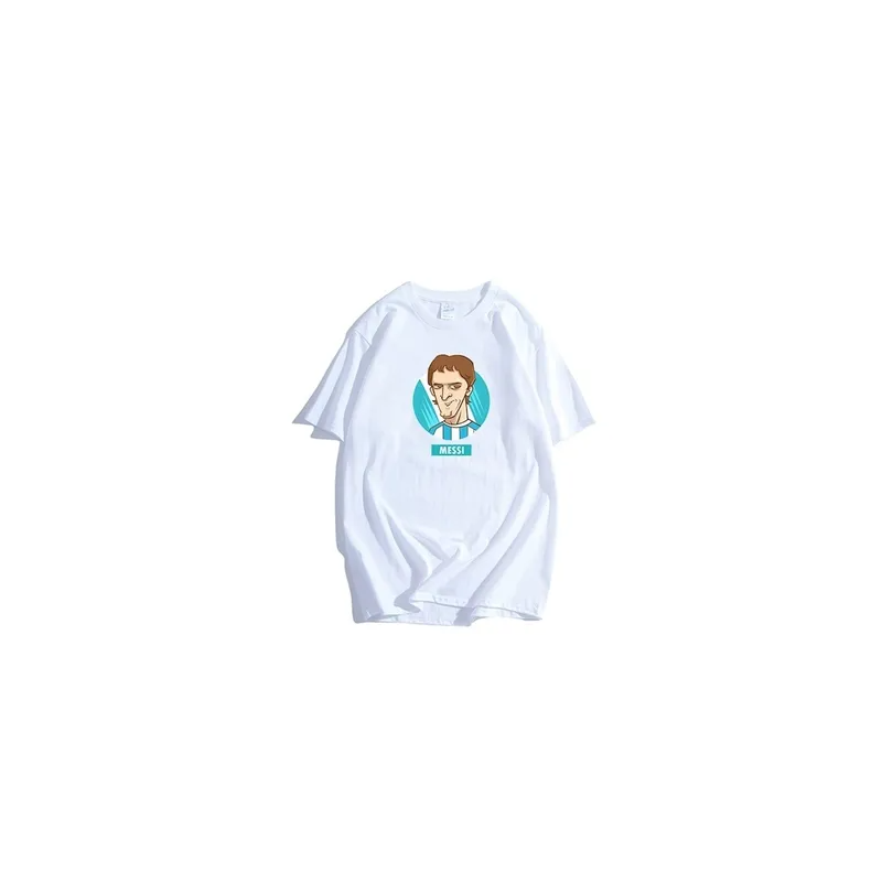 Generic Round Neck Messi Printed T-Shirt XXL