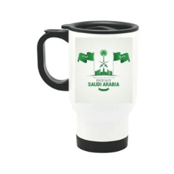 Generic Saudi National Day Printed Travel Mug White 13cm