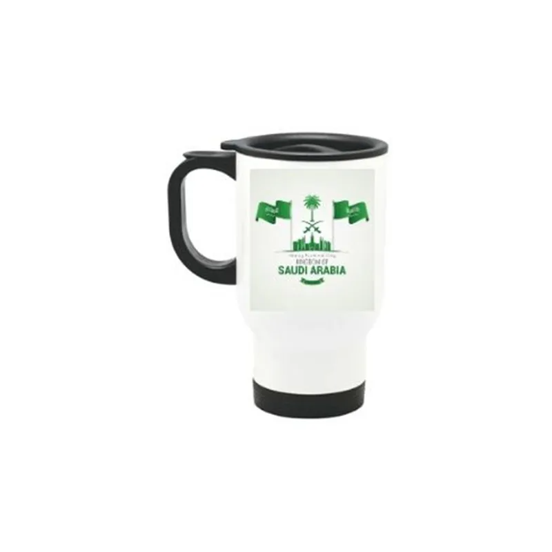 Generic Saudi National Day Printed Travel Mug White 13cm