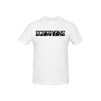 Generic Scorpions Logo.Svg Printed Cotton Short Sleeve T-Shirt White