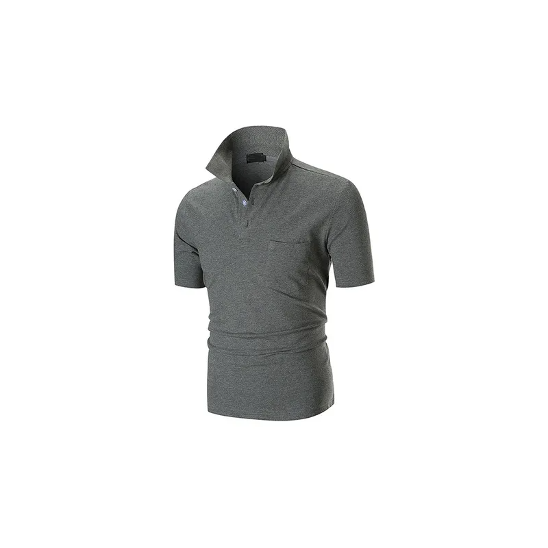 Generic Short Sleeves Polo T-shirt Grey