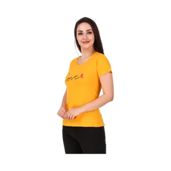 Generic Short Sleeves T-Shirt Yellow