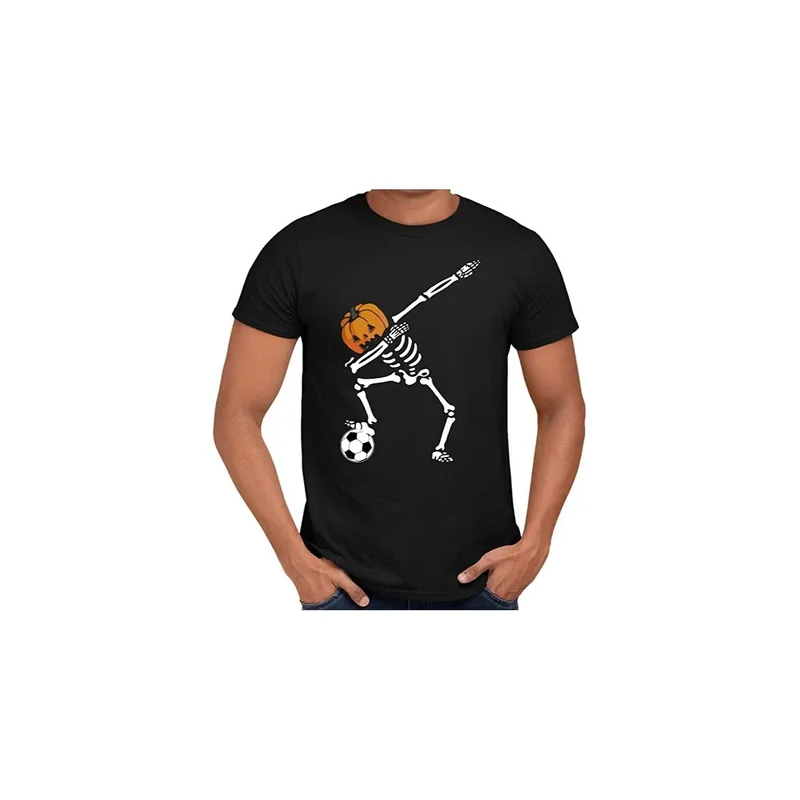 Generic Skeleton Pumpkin Dub Printed T-shirt for Kids and Adults