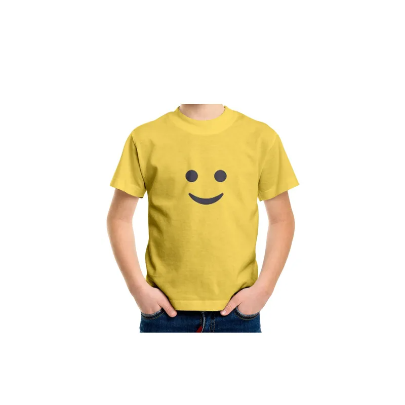 Generic Smiling Emoji Face Cotton T-Shirt For Kids