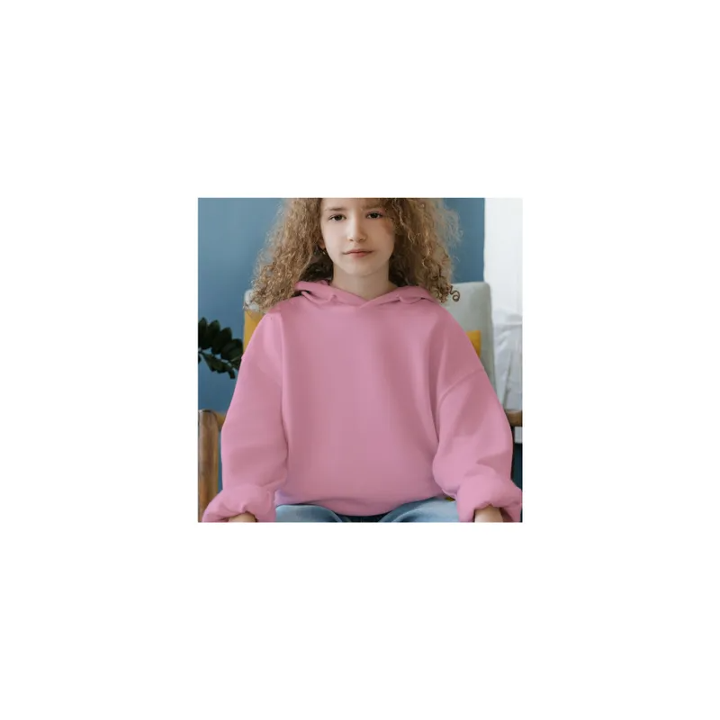 BASIC Sofia Clothing Plain Casual Sweatshirt for Unisex Pink