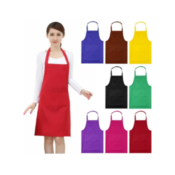 Generic Solid Halter Sleeveless Apron Orange