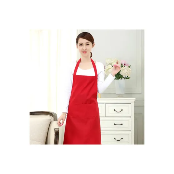 Generic Solid Halter Sleeveless Apron Orange