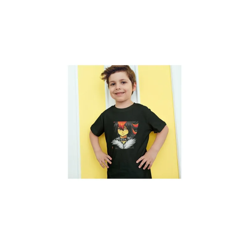 Generic Sonic Animated Character Printed T-shirt Black