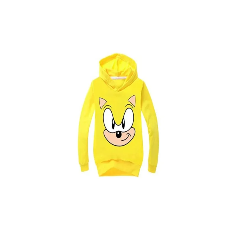 Generic Sonic Printed Hoodie For Kids Yellow