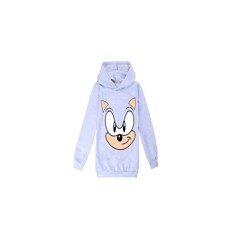 Generic Sonic Printed Hoodie For Kids Grey