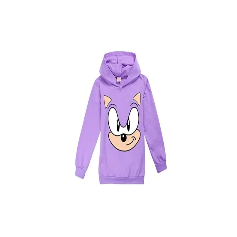 Generic Sonic Printed Hoodie For Kids Purple
