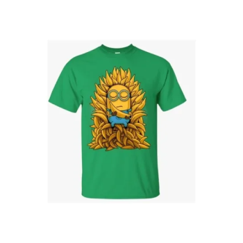 Generic Sofia Clothing New Funny Cartoon Printed Minion Banana of Throne top T-shirts for family Green