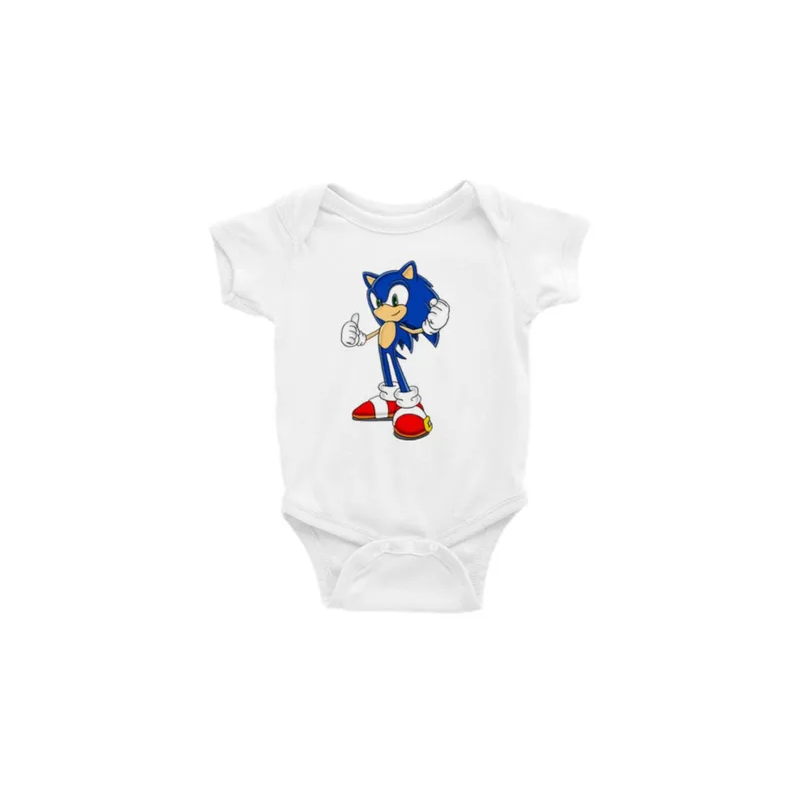 Generic Sonic the Hedgehog Short Sleeve Unisex Onesie