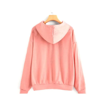 Generic Sorry I'm Late Printed Long Sleeves Hoodie Pink