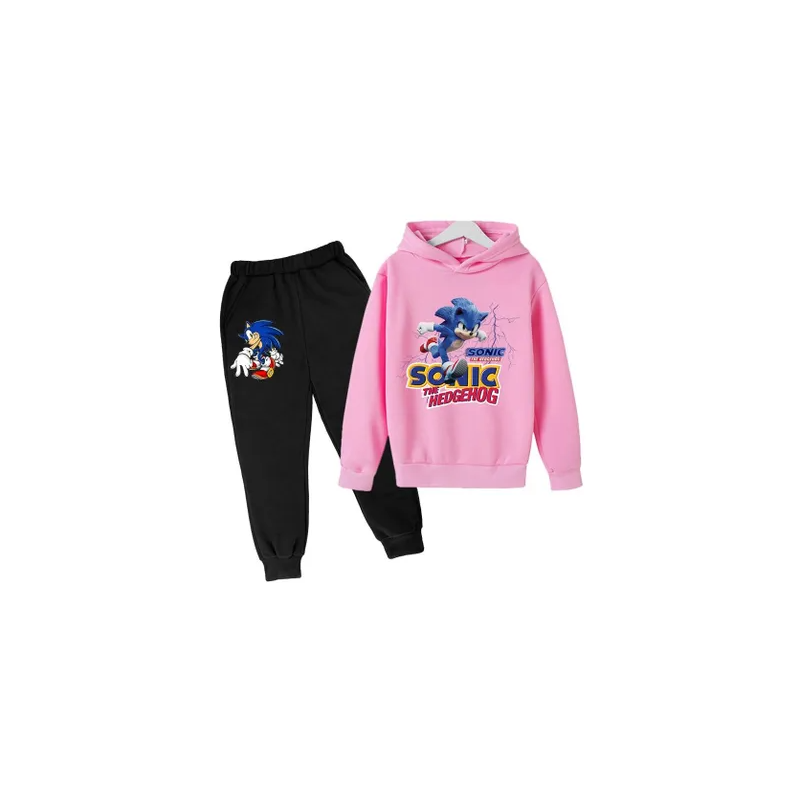 Generic Sonic The Hedgehog Printed Hoodie and Pants for Kids
