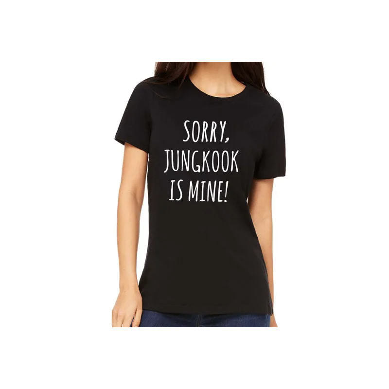 FMSTYLES Sorry, JungkoOK Is Mine BTS Short Sleeve T-shirt Black
