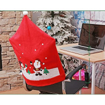 Brain Giggles Christmas Chair Cover Santa Claus & Snowman - Set of 2