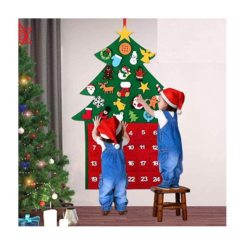 Brain Giggles DIY Christmas Tree Advent Calender - Christmas Countdown Calender for Kids - Christmas Home Decors