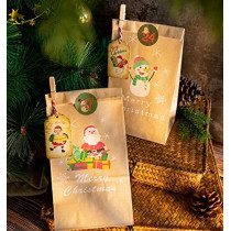 Christmas Gift Tags with String - Set of 50 Christmas gift cards for christmas gift bags, merry christmas tags