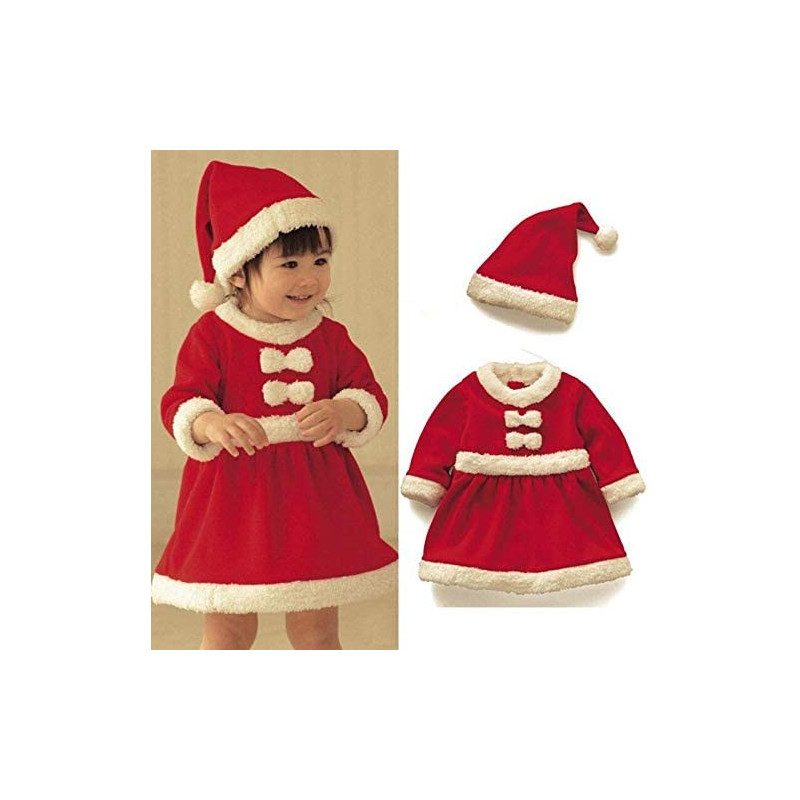 Brain Giggles Kids Santa Claus Costume - Santa Claus Costume for Toddler Girls Santa Costume for Girls