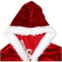 Jade Brain Giggles Santa ClaUS Hooded Cape For Boys And Girls - Christmas Santa Cape - Santa Cape For Boys And Girls - (Medium), White And Red, Jadecripcape2, Santa Cape For Christmas, M