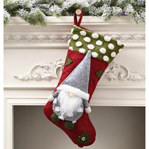 Brain Giggles Christmas Stocking for Holiday Home Decoration Gift Socks Ornament Bags (Red)