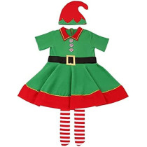 BrainGiggles Christmas Elf Costume for Girls (Small)