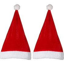 JADE Brain Giggles 2 Pc Santa Hats For Kids And Adults Santa Claus Christmas Hat Chritsmas Party Hat Kids, White And Red